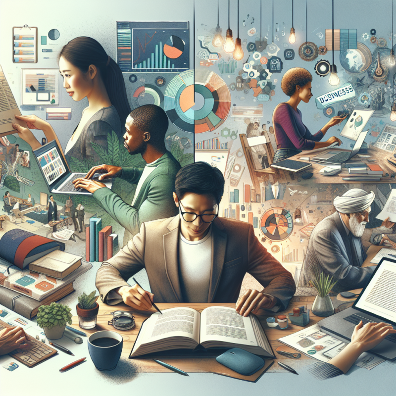 Mindful Business Intentions: An illustration showing a business team setting aligned and meaningful goals.