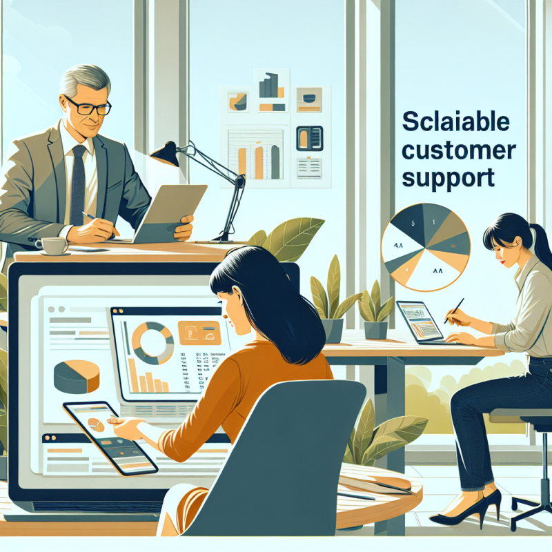 Scalable Customer Support: Detailed image description incorporating the keyword naturally.