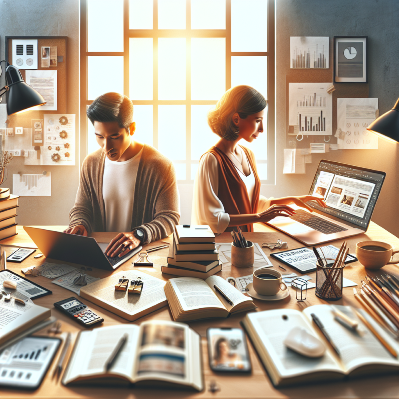 Visualization Techniques: Illustration of an entrepreneur visualizing business goals to drive success.