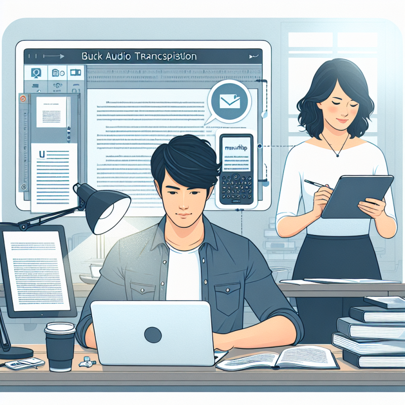 Bulk Audio Transcription: Detailed image description incorporating the keyword naturally.