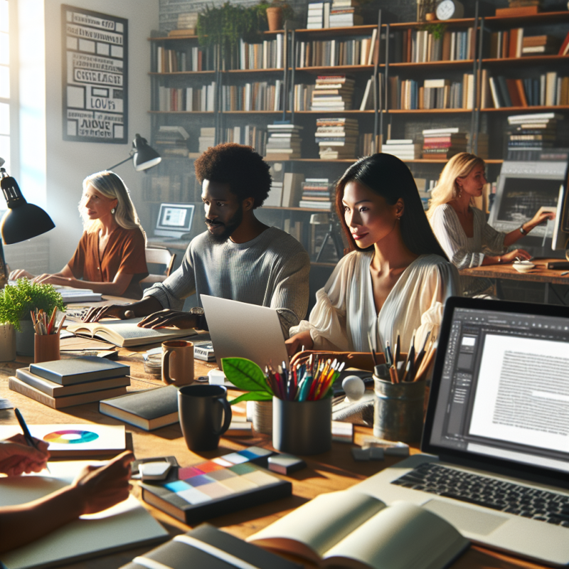 Collaborative Publishing Workflow: Detailed image description incorporating the keyword naturally.